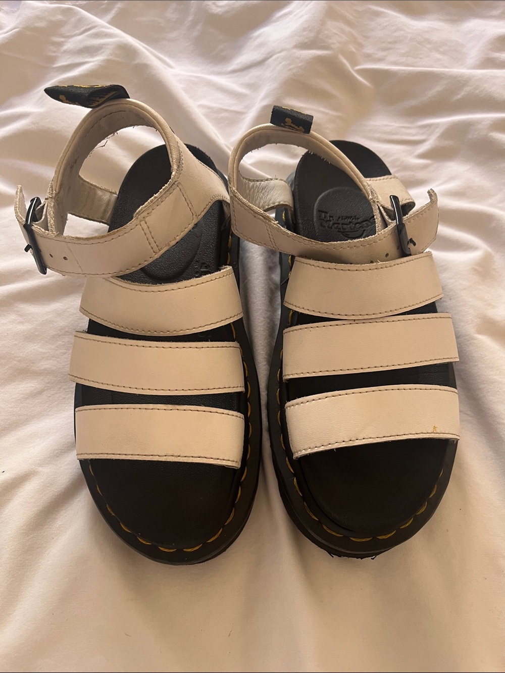 Dr. Martens Kids White Multi-Strap Fisherman Sandals